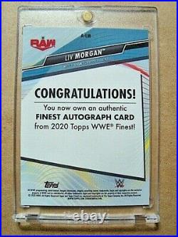 2020 Liv Morgan Topps Finest WWE Black Refractor Autograph Auto /25