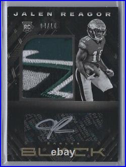 2020 Panini Black Football Jalen Reagor Rookie Patch Auto /10 Eagles Rpa Rc
