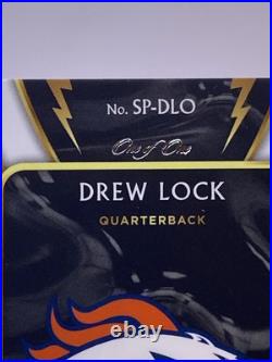 2020 Panini Select Sparks Black Prizm 1/1 Drew Lock Nike Tag Patch SP SSP GIANTS