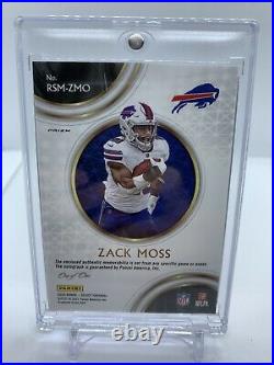 2020 Select Zack Moss Black Prizm Parallel Checkerboard 1/1 AUTO NFL PATCH