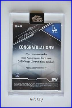 2020 Topps Chrome Black Autograph Auto Sandy Koufax Sealed Dodgers