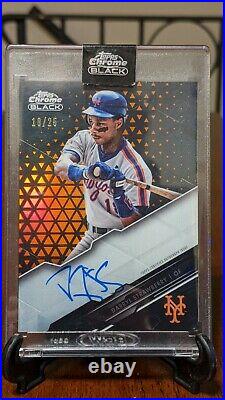 2020 Topps Chrome Black DARRYL STRAWBERRY Orange auto 18/25