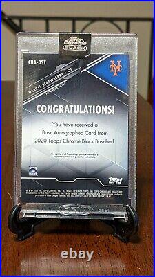 2020 Topps Chrome Black DARRYL STRAWBERRY Orange auto 18/25