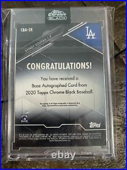 2020 Topps Chrome Black Sandy Koufax Autograph CBA-SK Dodgers Auto Hall of Fame