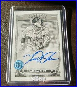 2020 Topps Gypsy Queen Miguel Cabrera Onc Auto Black And White Parallel SP 2/50