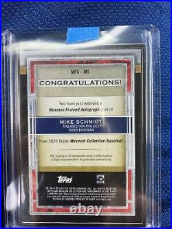 2020 Topps Museum Collection Mike Schmidt Black Framed Autograph 2/5