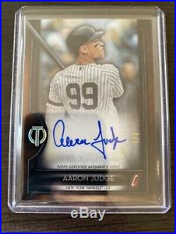 2020 Topps Tribute To Great Hitters Aaron Judge Auto Black Parallel 1/1 Yankees