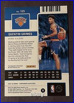 2021-22 Panini Contenders QUENTIN GRIMES Auto RC Rookie BLACK BORDER VARIATION