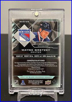 2021-22 Upper Deck Black Diamond Wayne Gretzky Authentic Autograph 22/25 #BDB-WG