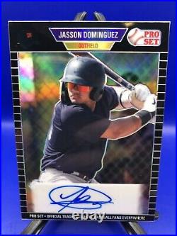 2021 Jasson Dominguez AUTO #/15 SSP Black Border NY Yankees Leaf Pro Set RC