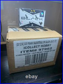 2021 Panini Black Basketball Factory Sealed 12 Hobby Box Case