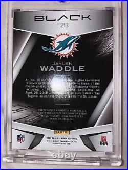 2021 Panini Black Jaylen Waddle Red Rookie Patch Auto RC #d 07/15 New Weapon
