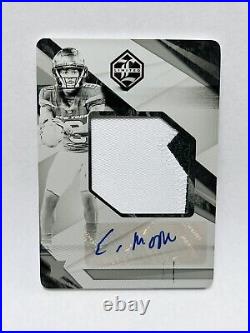 2021 Panini Limited Elijah Moore Rookie Patch Autograph 1/1 Black Printing Plate