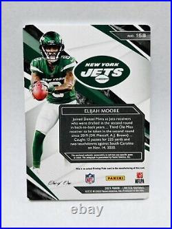 2021 Panini Limited Elijah Moore Rookie Patch Autograph 1/1 Black Printing Plate