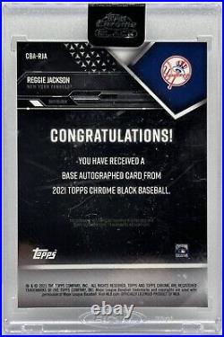 2021 Topps Chrome Black Autographs #CBA-RJA Reggie Jackson Green /99 NYY