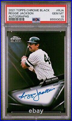 2021 Topps Chrome Black Autographs Reggie Jackson #CBA-RJA PSA 10 HOF