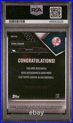 2021 Topps Chrome Black Autographs Reggie Jackson #CBA-RJA PSA 10 HOF