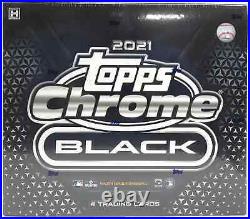 2021 Topps Chrome Black Baseball Hobby Box New Sealed Free Shipping