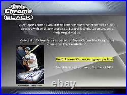 2021 Topps Chrome Black Baseball Hobby Box New Sealed Free Shipping