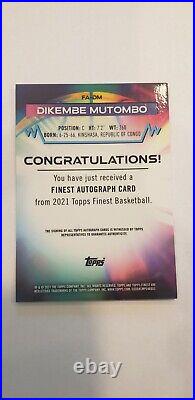 2021 Topps Finest Basketball Dikembe Mutombo Black Auto #d 1/15 HOF Inscription