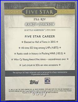 2021 Topps Five Star #FSA-RJV Randy Johnson Green Autograph #07/15 SSP Auto HOF