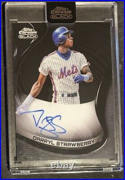 2022 Chrome Black Darryl Strawberry Auto Autograph SSP #CBA-DST New York Mets