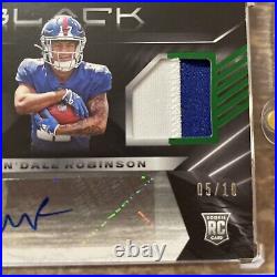 2022 Panini Black #RSM-WDR Wan'dale Robinson Rookie Dual Patch Autograph 05/10