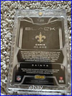 2022 Panini Black Rookie Patch Autographs Copper #213 Chris Olave 25/50