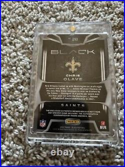 2022 Panini Black Rookie Patch Autographs Copper #213 Chris Olave 25/50