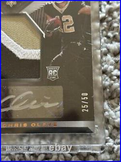 2022 Panini Black Rookie Patch Autographs Copper #213 Chris Olave 25/50