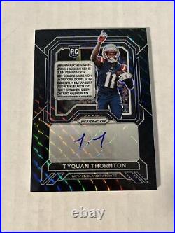 2022 Prizm Tyquan Thornton Black Finite 1/1 RPA Auto Patriots