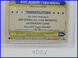 2022 Series 2 1987 Topps All-Star Baseball Black /50 Pete Alonso #87ASA-PA Auto