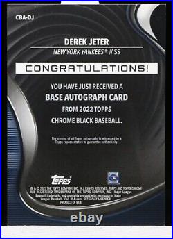 2022 Topps Chrome Black Derek Jeter Auto Orange Refractor #04/25 Yankees