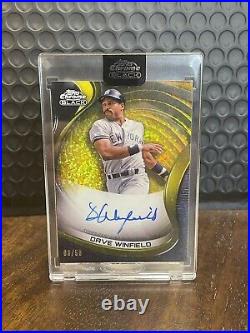 2022 Topps Chrome Black Encased Autographed Dave Winfield Gold? Refractor 08/50