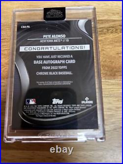 2022 Topps Chrome Black Pete Alonso Gold Refractor Auto #32/50 Mets