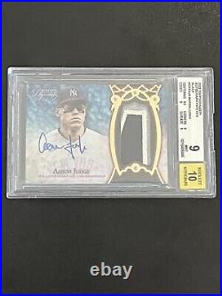 2022 Topps Dynasty Aaron Judge Autograph Patches Black /5 Game Used BGS 9 10