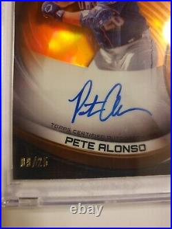 2022 Topps Pete Alonso Chrome Black Orange Refractor Autograph #9/25 #CBA-PA NY