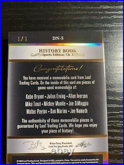 2023 Leaf History Book 1/1 Dressed To The Nines- Trout, Kobe, Mantle- Booklet