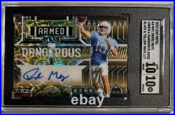 2023 Leaf Metal Drake Maye Auto Armed and Dangerous #d 1/2 SGC Gem Mint 10/10