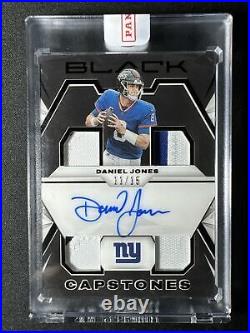 2023 Panini Black Daniel Jones Capstones /15. On Card Auto