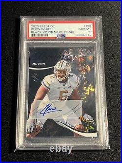 2023 Panini Prestige Keion White Black Xtra Points 1/1 Rookie Auto 356 PSA 10