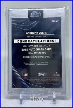 2023 Topps Chrome Black Anthony Volpe RC Rookie Refractor Auto #/150 Yankees