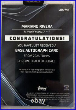 2023 Topps Chrome Black Autographs #CBA-MR Mariano Rivera (AU)