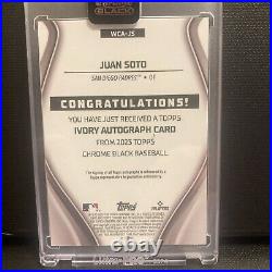 2023 Topps Chrome Black Juan Soto Ivory Autograph 13/50 Padres