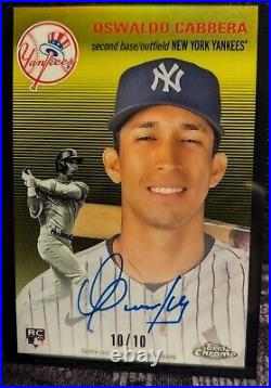 2023 Topps Chrome Platinum Anniversary Oswaldo Cabrera Auto Black #10/10 RC Rare