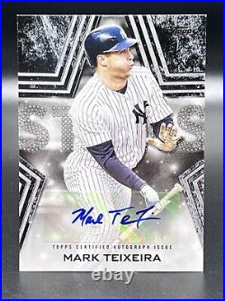 2023 Topps Series 1 Baseball Stars Auto Black /99 Mark Teixeira #BSA-MTE Auto