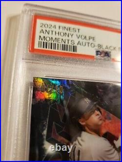 2024 Anthony Volpe Topps Finest Black Refractor Autograph #1/10 PSA 10 GEM MINT