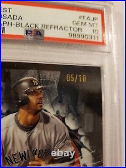 2024 Jorge Posada Topps Finest Black Refractor Autograph #5/10 PSA 10 GEM MINT