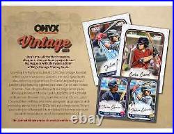 2024 Onyx Vintage Base Series Baseball Hobby Display Box 24 Packs/4 Autographs