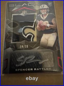 2024 Panini Black Rookie Patch Autographs#203 Spencer Rattler Ruby 14/15